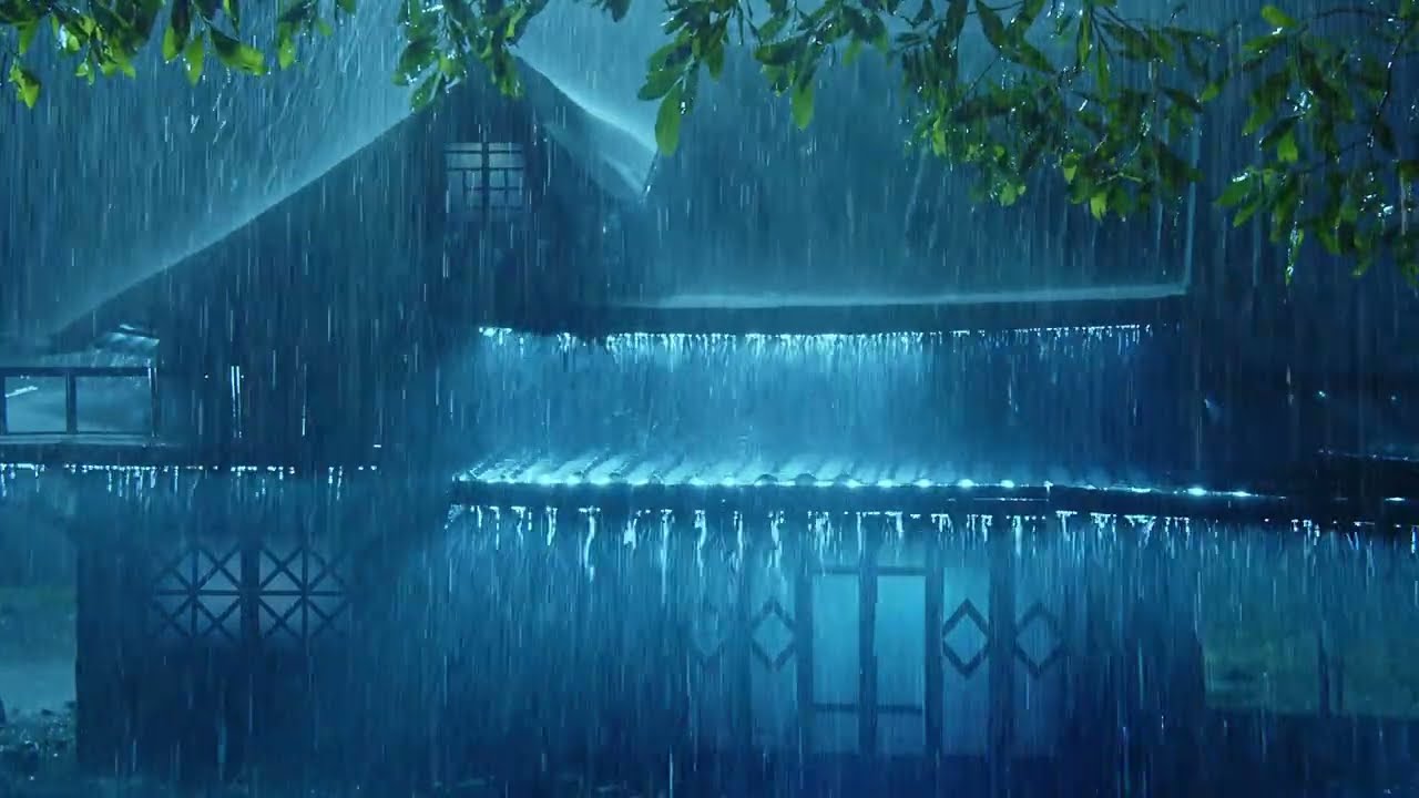 Fall Asleep Instantly in Less Than 5 Minutes with Heavy Rain on an Old Tin Roof & Distant Thunder
