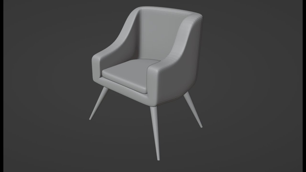 Быстрое создание стула при помощи модификаторов Blender| Create a chair quickly using modifiers!