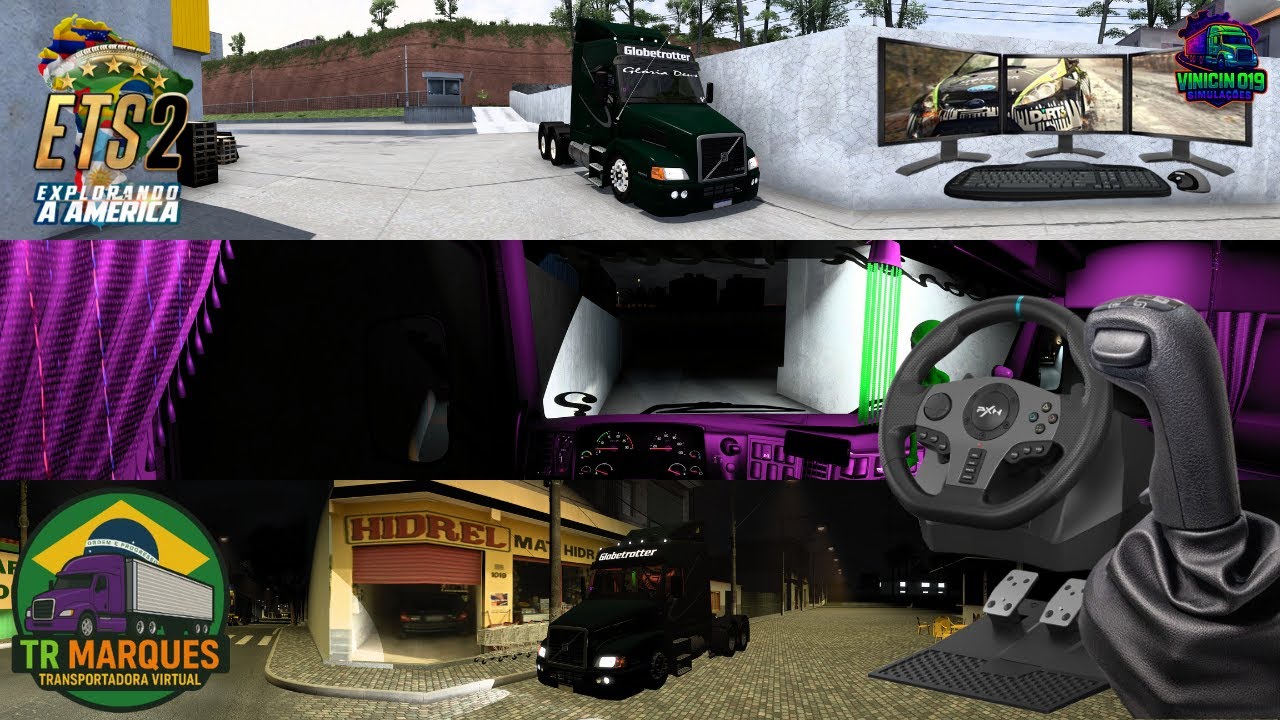Servidor Gaiteiro EAA 128 Players🚛🚚 Rodando pela Tr Marques🚦 Pxn v9🎮 Manopla🕹️ 3 Telas📺