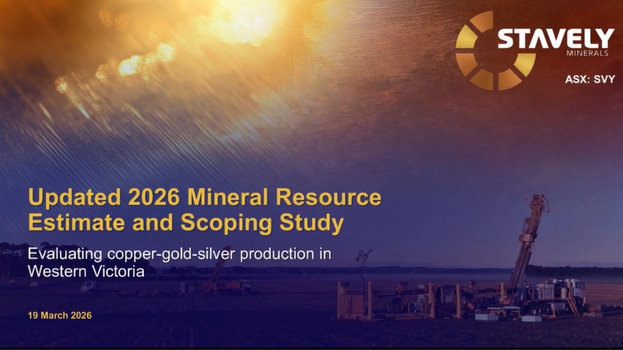Вебинар для инвесторов — Stavely Minerals (ASX:SVY)