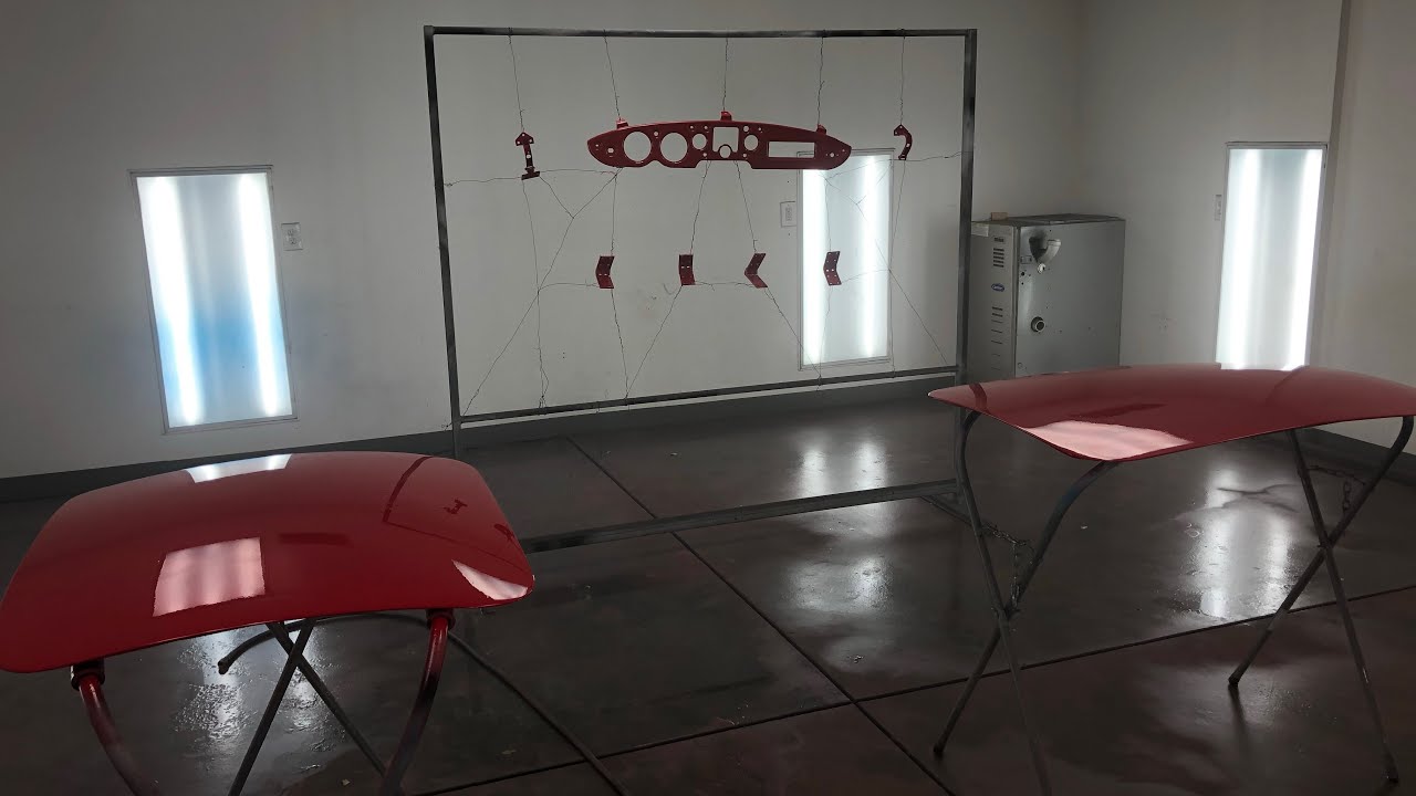 1960 MGA restoration, painting some of the parts