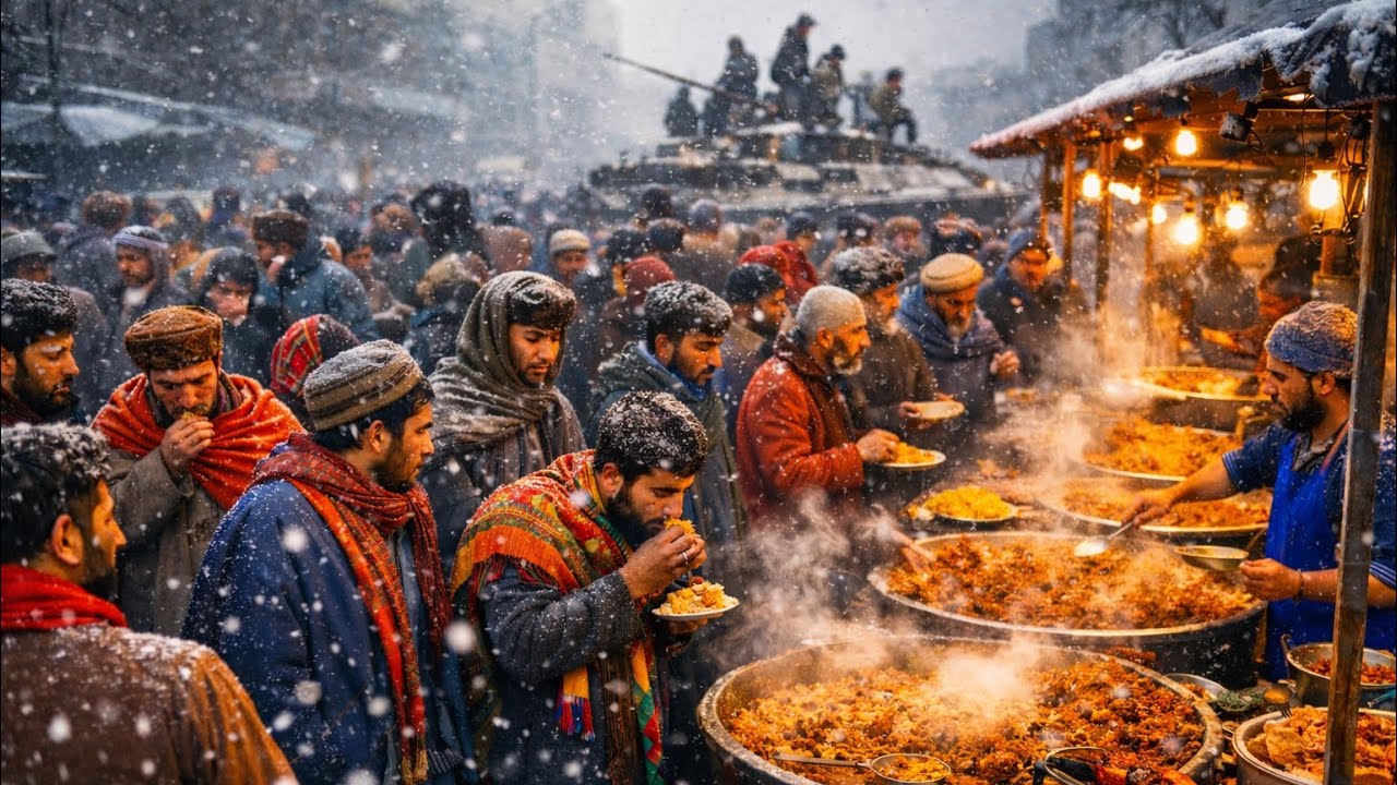 SNOW-DAY Street Food In Afghanistan | Traditional Street Food | How Is Life Under Taliban
