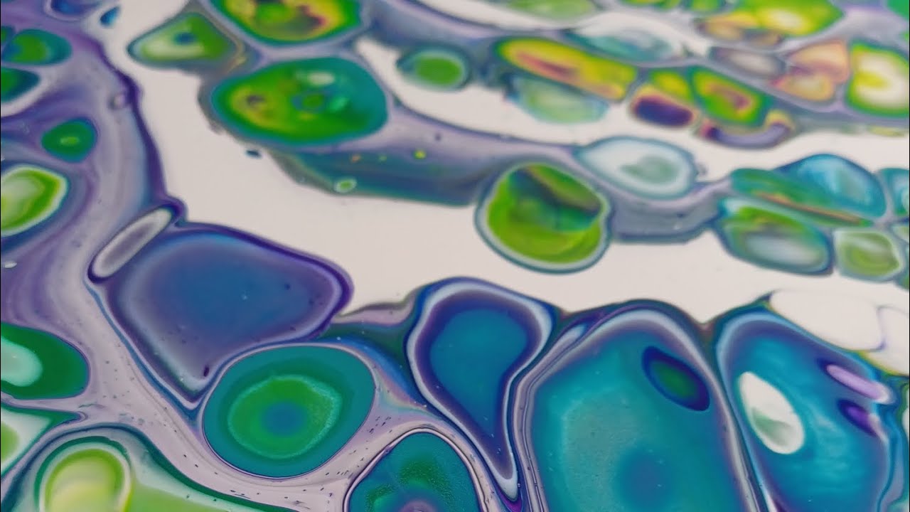 Funnel pour with  GIANT CELLS | Acrylic pouring with silicone oil | Fluid art