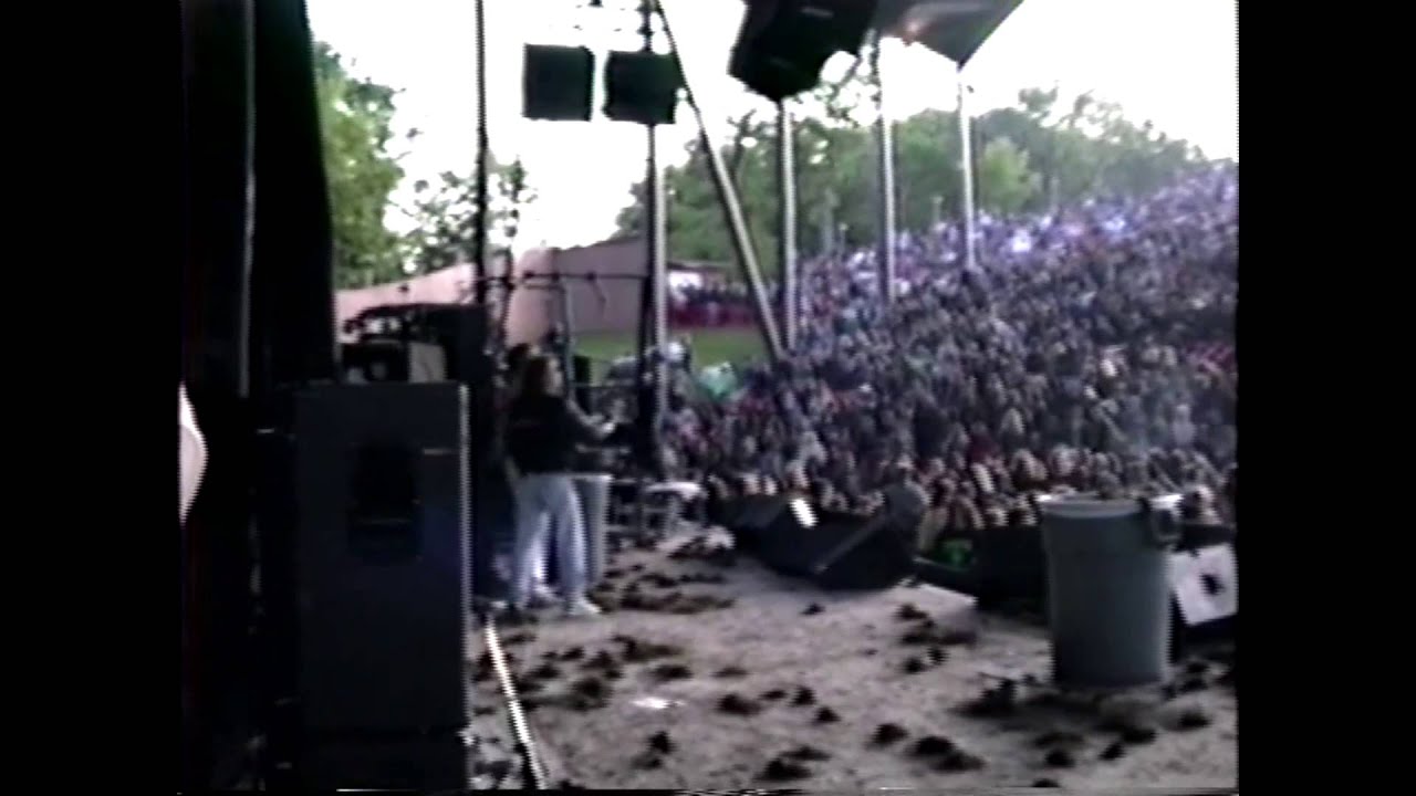 Grass on the stage at Skid Row show Alpine Valley 1993