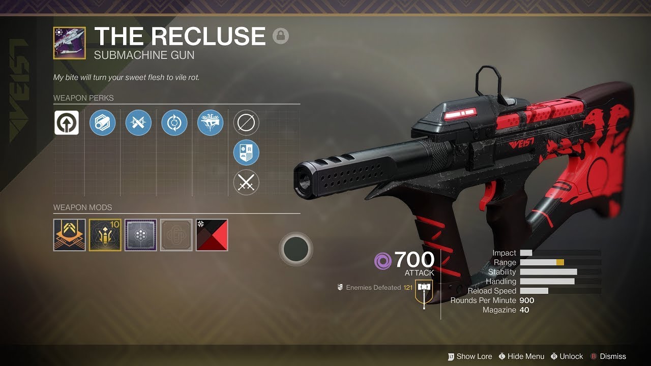 Destiny 2: Joker's Wild - The Recluse Crucible Pinnacle SMG (Drop & Short PvP/PvE Gameplay)