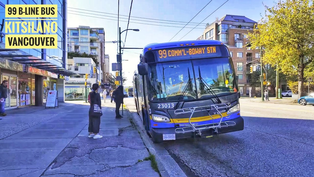 Vancouver Ride 🇨🇦 - Eastbound Bus 99 B-Line, Kitsilano to Fairview
