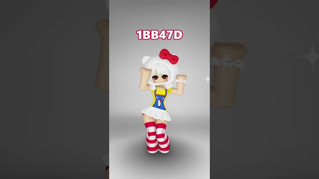 Roblox Chibi Doll Girl fits but its SANRIO (Hello Kitty)  #roblox #robloxoutfits