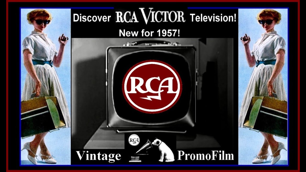 Оригинальная реклама портативного телевизора RCA 1957 года, ЭЛТ-телевизор, история телевизора RCA...
