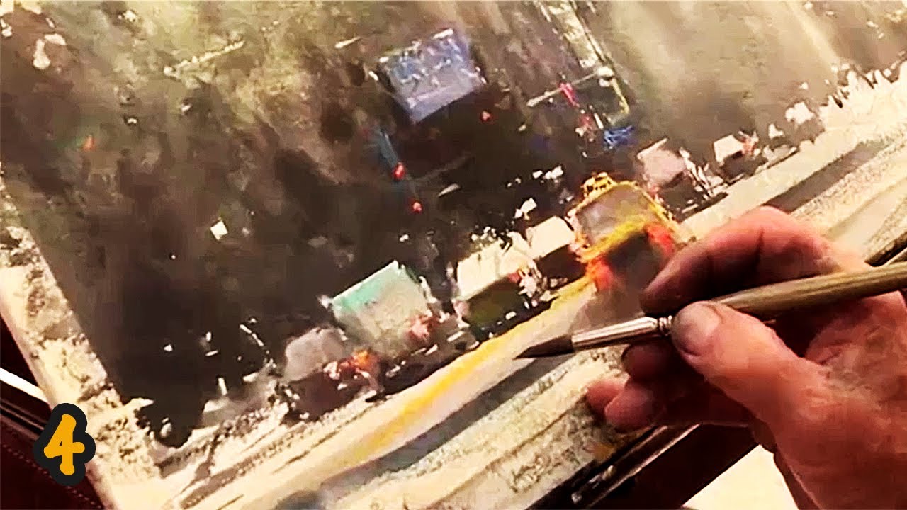 Watercolor Master Painting Tutorial - Landscape Demo (Part4)