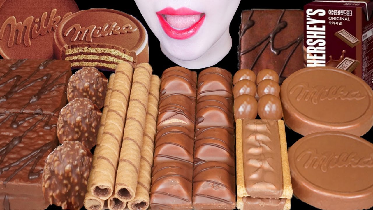 ASMR CHOCOLATE DESSERT 초콜릿 디저트 먹방 KINDER, TWIX, MALTESERS, MILKA 킨더, 트윅스, 몰티저스, 밀카 초콜릿 MUKBANG