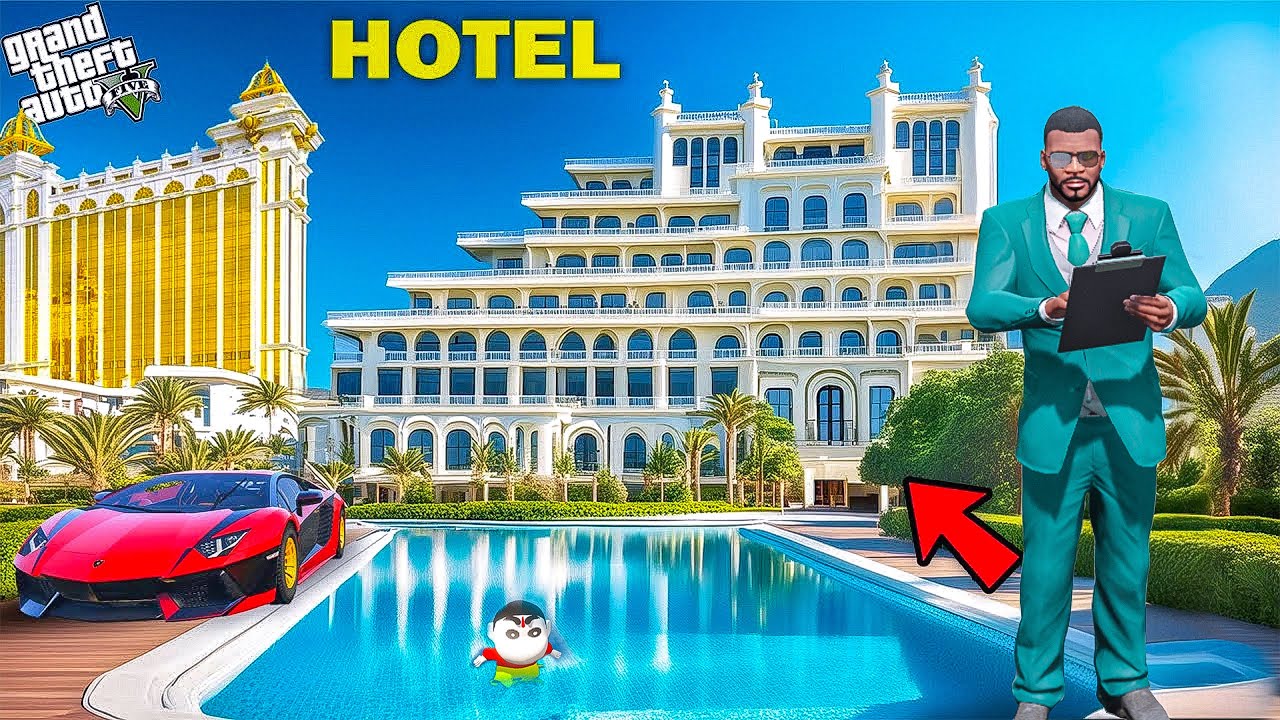 Shinchan And Franklin Open The Best Hotel In Los Santos Gta 5 InTelugu | #gta5