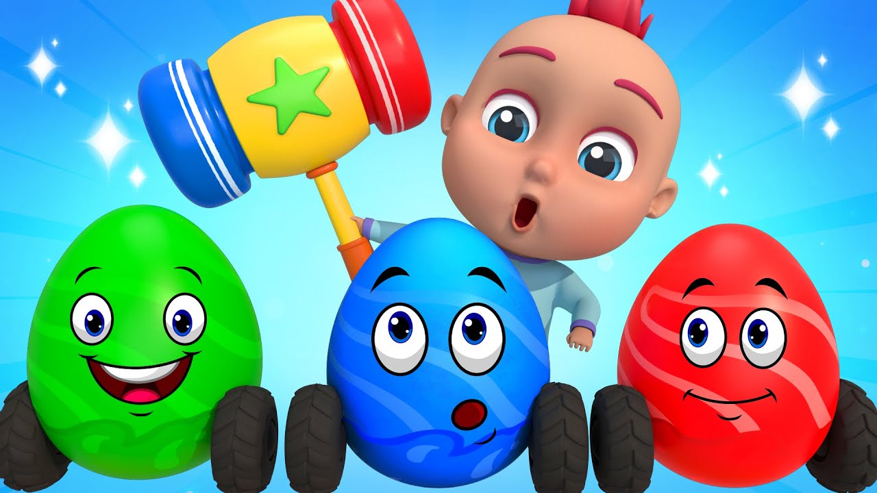 Surprise Eggs Transport Kids Songs | RaydenCoco Kids Songs | Nursery Rhymes & Kids Songs