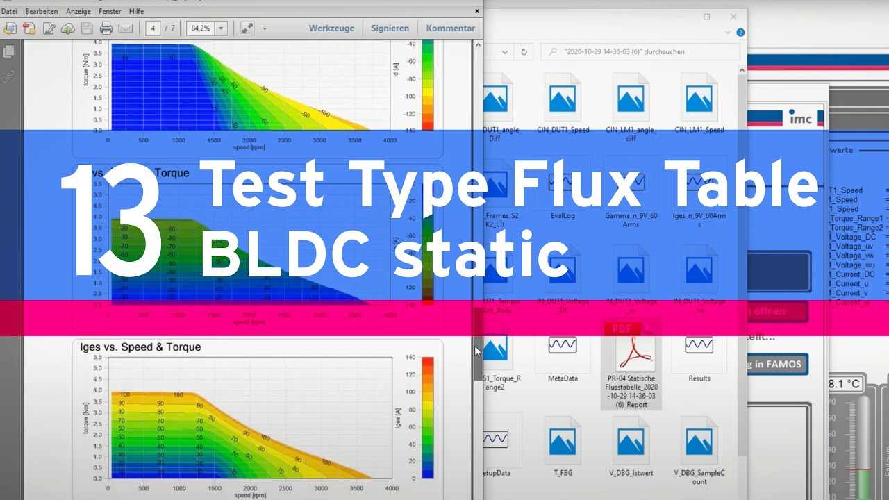 imc Electric Motor Test Stand: Test Type Flux table static