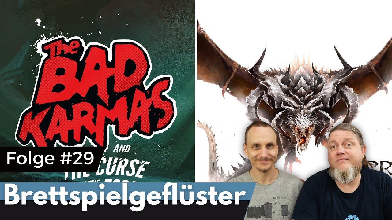 Brettspielgeflüster – Crowdfunding Unboxing – Primal & The Bad Karmas ... – mit Alex & Peat #29