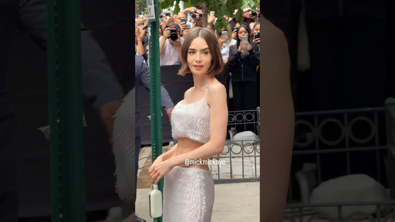 Emily in Paris takes over New York 💋 Lily Collins at Calvin Klein