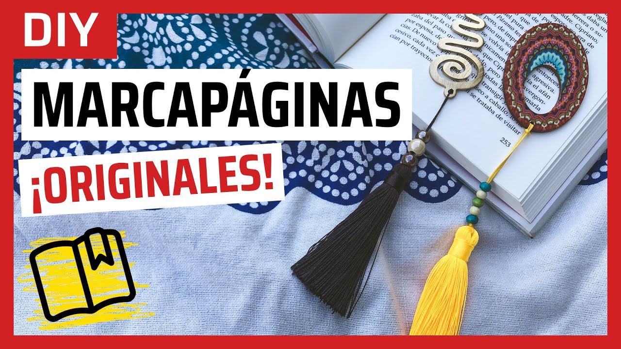 5 MARCAPÁGINAS originales y únicos con ABALORIOS || DIY