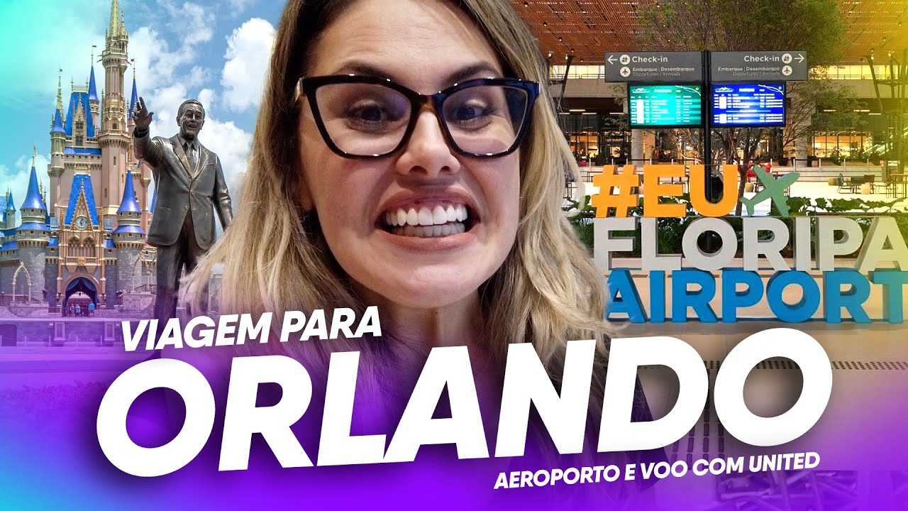 Primeira VIAGEM internacional com CRIANÇA - Vamos para DISNEY de ORLANDO voando com a UNITED - Vlog