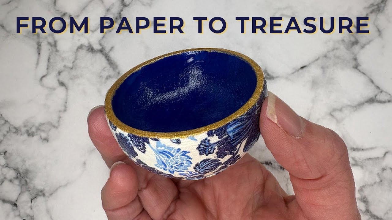 From Paper to Treasure | Making a Decoupage Ring Bowl by Hand