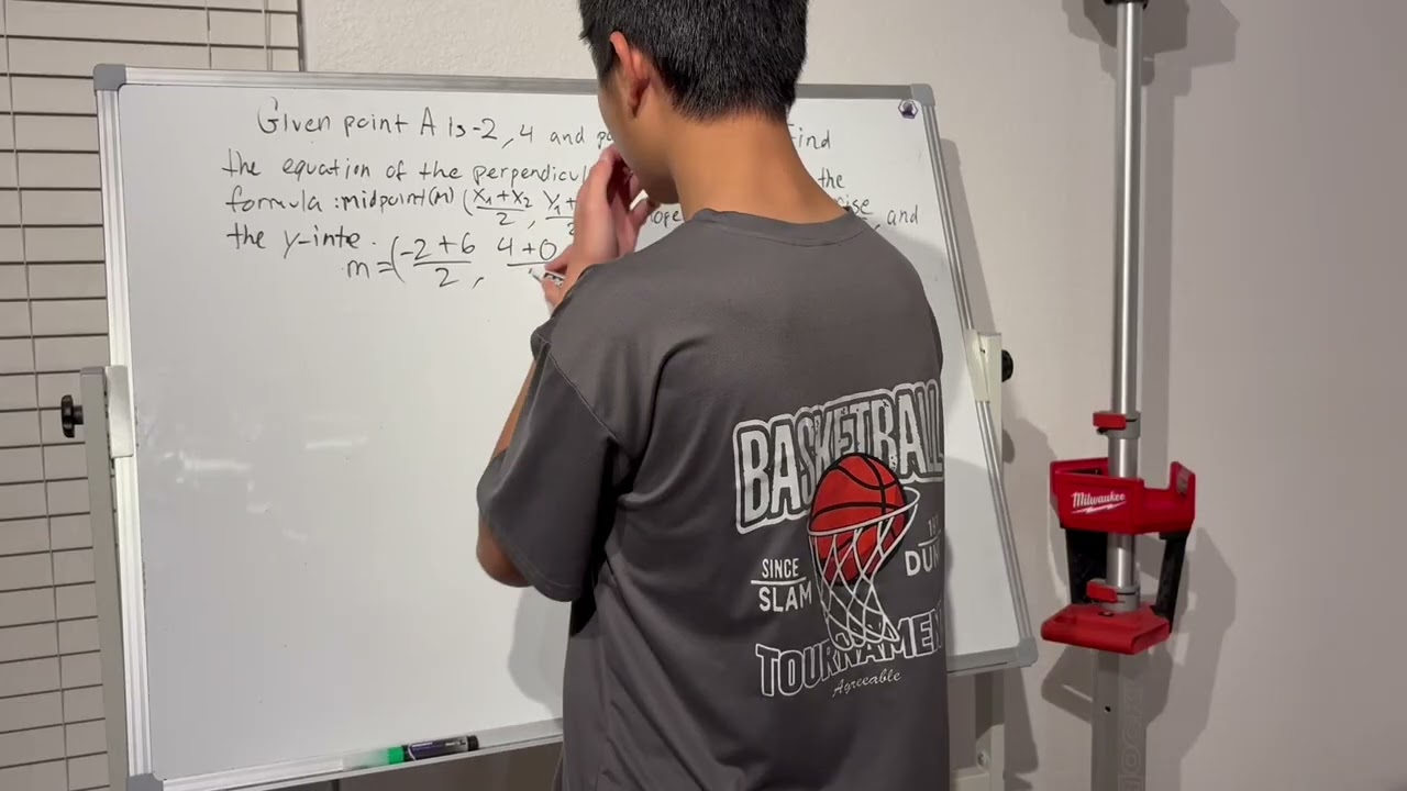 Find The Equation of the Perpendicular Bisector!!