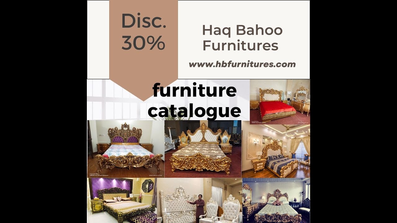 Royal Bed Catalogue | Bed Designs 2023 | Aziz Rehman Chiniot Furniture | buy from haq baho furniture