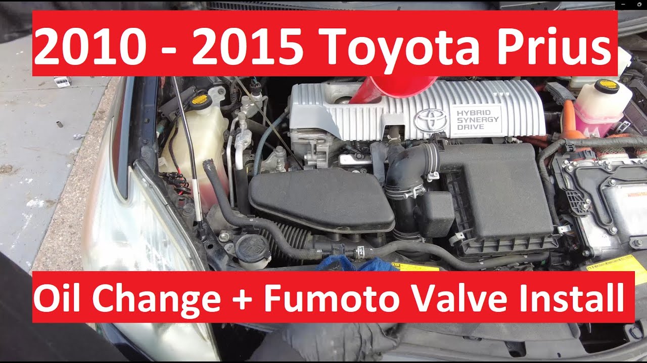 2010-2015 Toyota Prius Oil Change + Fumoto Engine Oil Drain Valve Install