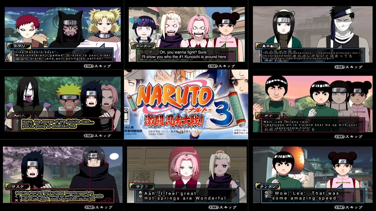Naruto Gekitou ninja Taisen 3 Side missions With English translation