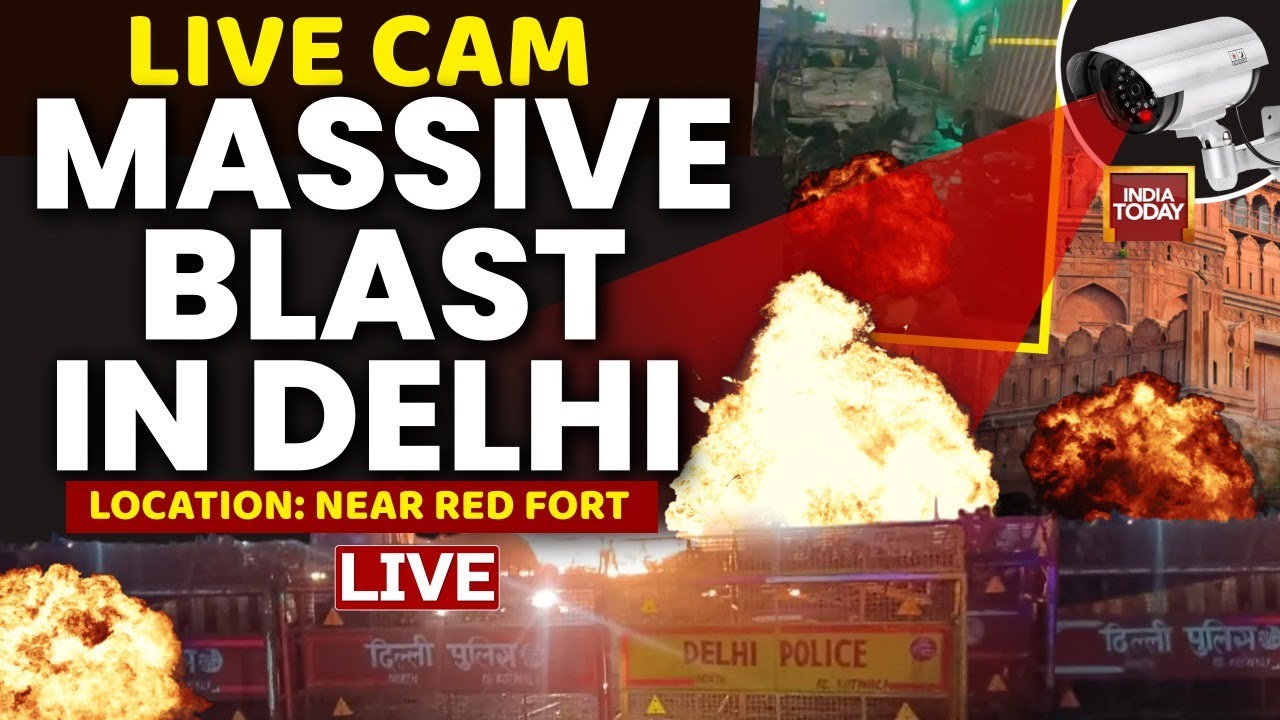 Delhi Blast LIVE CAM Visuals | Delhi Blast Raw Visuals | Red Fort Blast LIVE Visuals | Delhi News