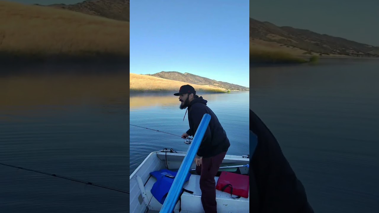 Finally landing a bass on a top water. 