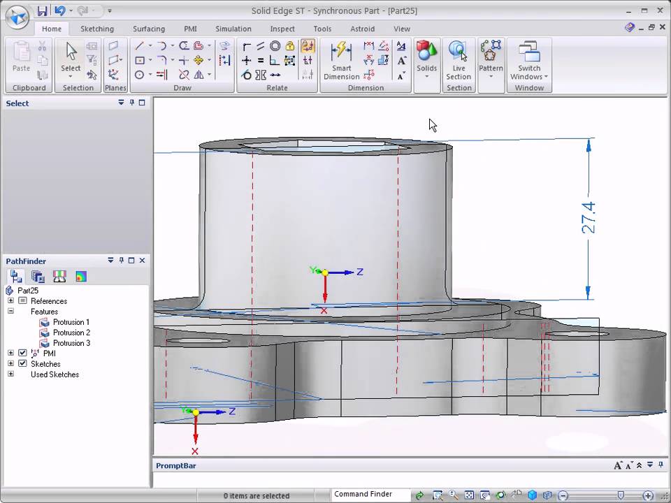 Solid Edge 2D to 3D to 2D Demo