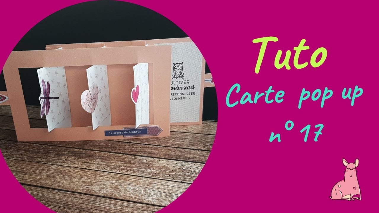 Tuto carte pop up n°17 : carte flip flap avec 3 volets et un message caché