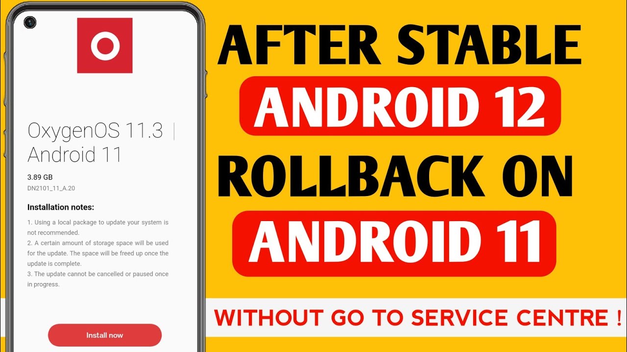 OnePlus Nord 2 Rollback On Android 11 After Android 12 Stable Update Manually Full Process ...