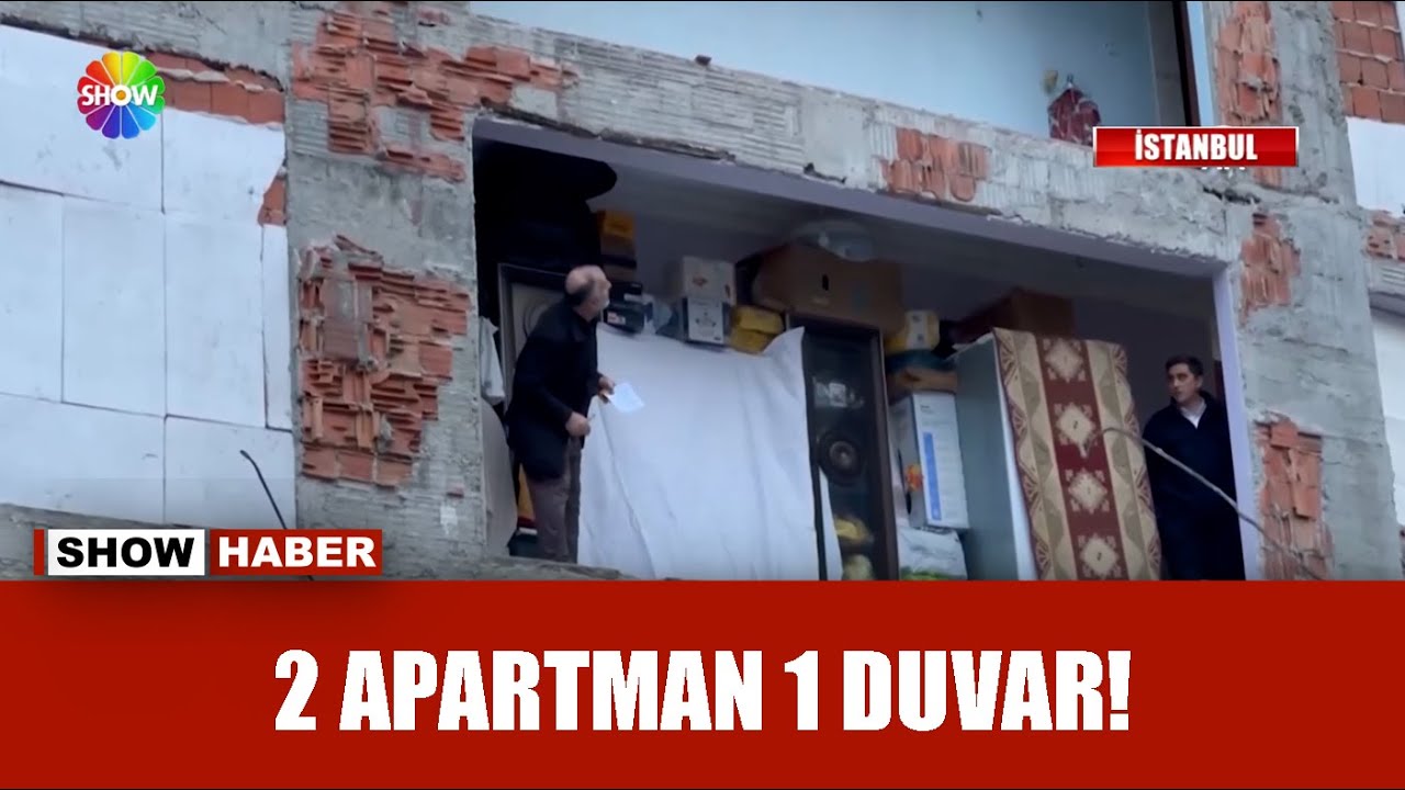 Bir bina yıkıldı, diğeri duvarsız kaldı!