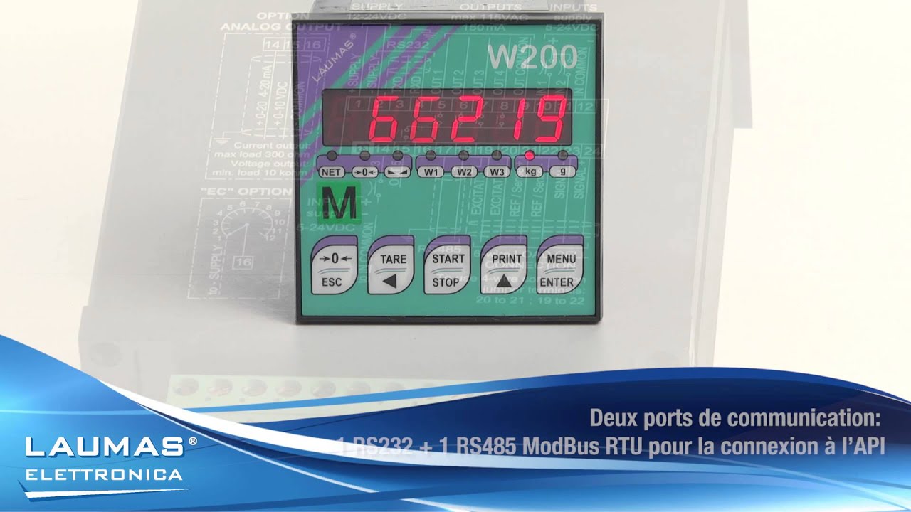 W200/W200BOX/W200BOXEC - indicateur de poids pour montage sur tableau/en version IP67 - LAUMAS
