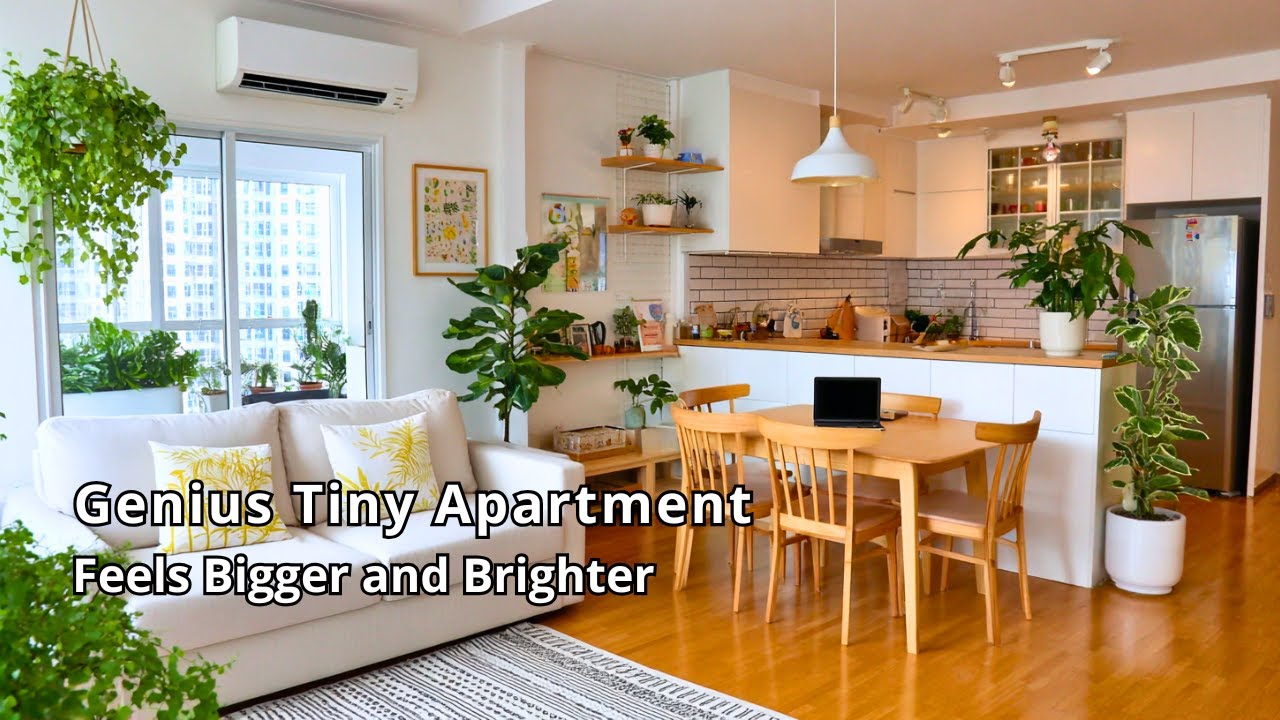 Genius Tiny Apartment Makeover | Clean and Bright Interior Design Style!