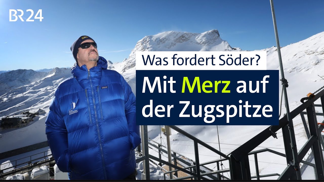 Merz und Söder auf der Zugspitze: 