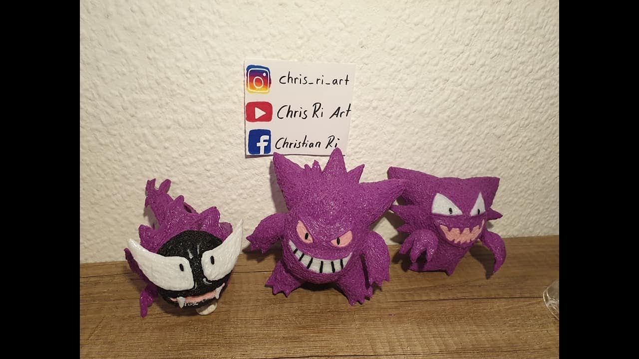 3D Pen Making Pokemon : Gastly / Haunter / Gengar 3D Figure