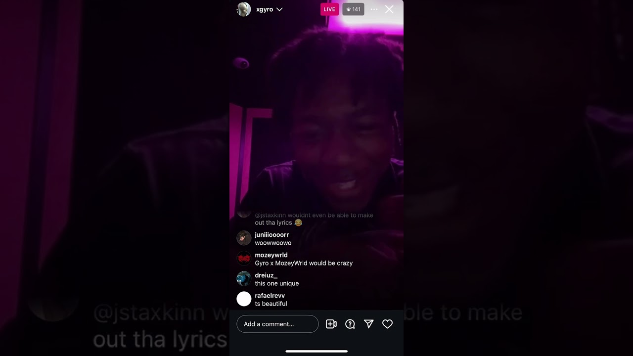 gyro playing beats on ig live 10.5.24