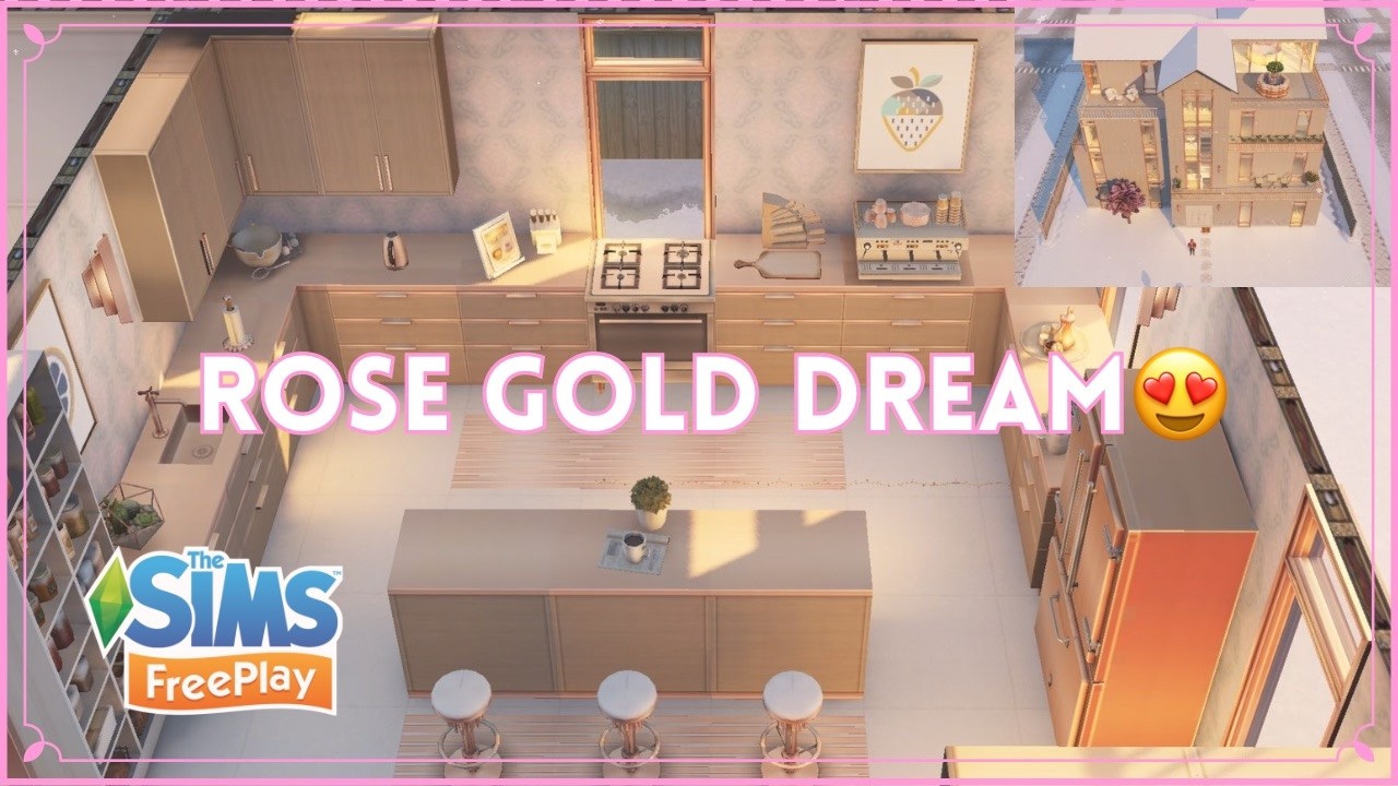 INSIDE My Rose Gold Mansion! 💖 The Sims FreePlay House Tour