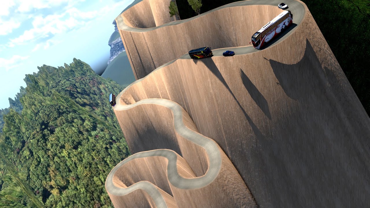 Deadly Roads | World’s Most Dangerous Roads | Bus on Dangerous Mountain Road | dangerous bus driving