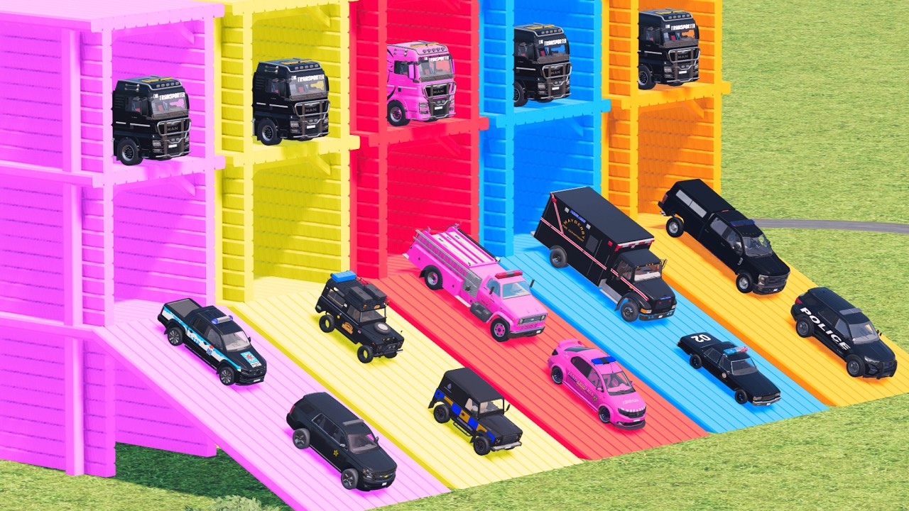 TRANSPORT! AMBULANCE, POLICE CARS & FIRE RESCUE TO THE GARAGE WORK WITH COLOR  🚑🚓🚒  FS22 #041