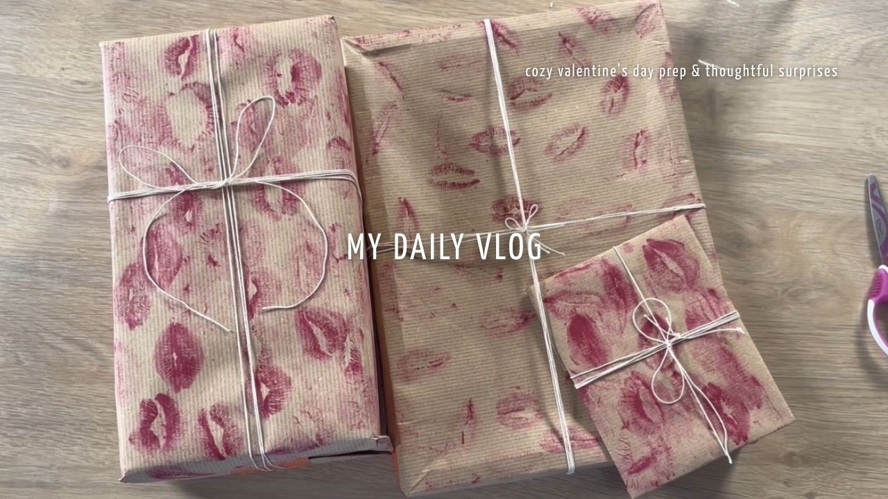 introvert vlog 3 : valentine’s prep, wrapping gifts & baking protein bars