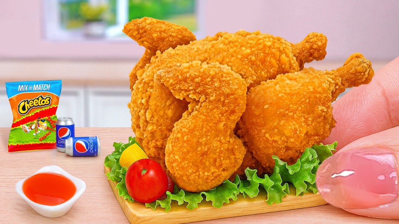 New House for Bees 🐝🏡 How To Make Crispy Minecraft Chicken Fried Recipe | Tina Mini Cooking