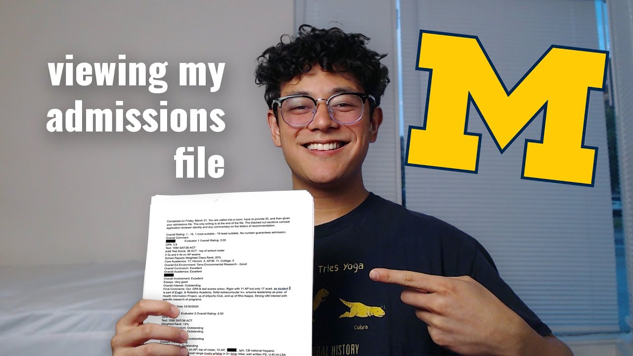 READING MY UMICH ADMISSIONS FILE + stats, essays, & tutorial