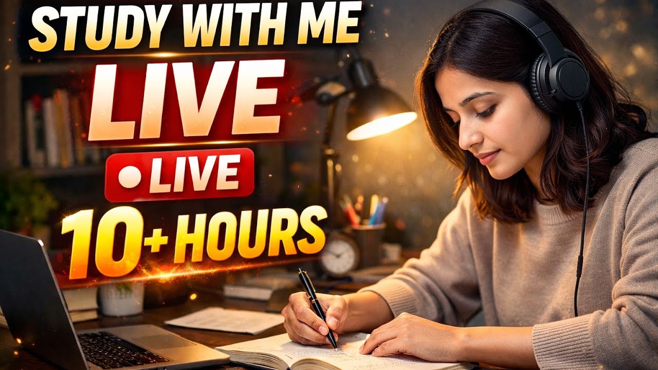 🔴live with Silently study/Study with me live DAY -1#trending#virle#UPSC#video