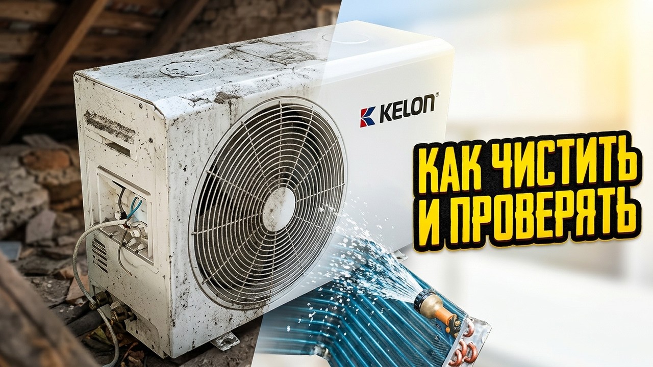 Как проверить и помыть наружный блок кондиционера KELON KFR-22GW/D