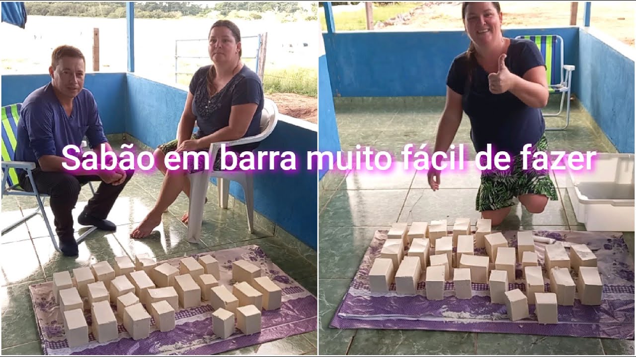 COMO FAZER SABÃO DE SODA CASEIRO EM BARRA COM FUBA DE MILHO E ÓLEO RECICLADO, MUITO FÁCIL E ÓTIMO.