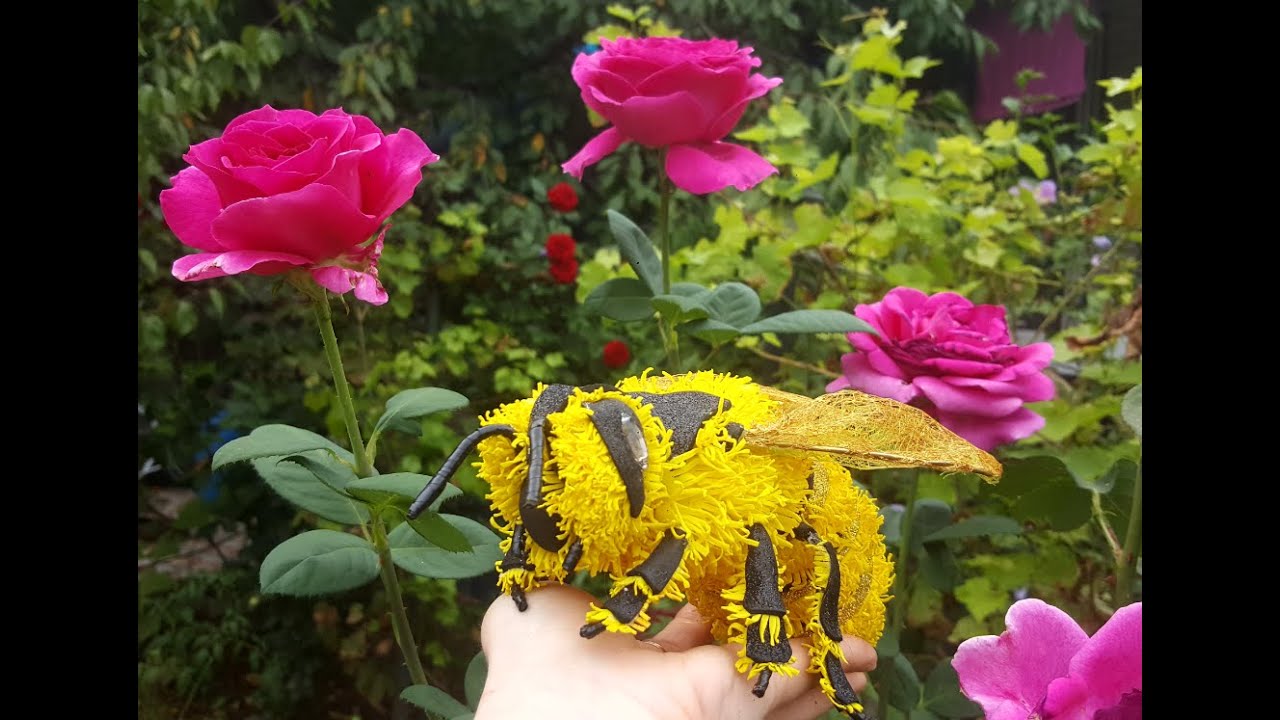 Пчёлка для больших цветов!( Мастер Класс) Bee for giant flowers!(Master Class) DIY