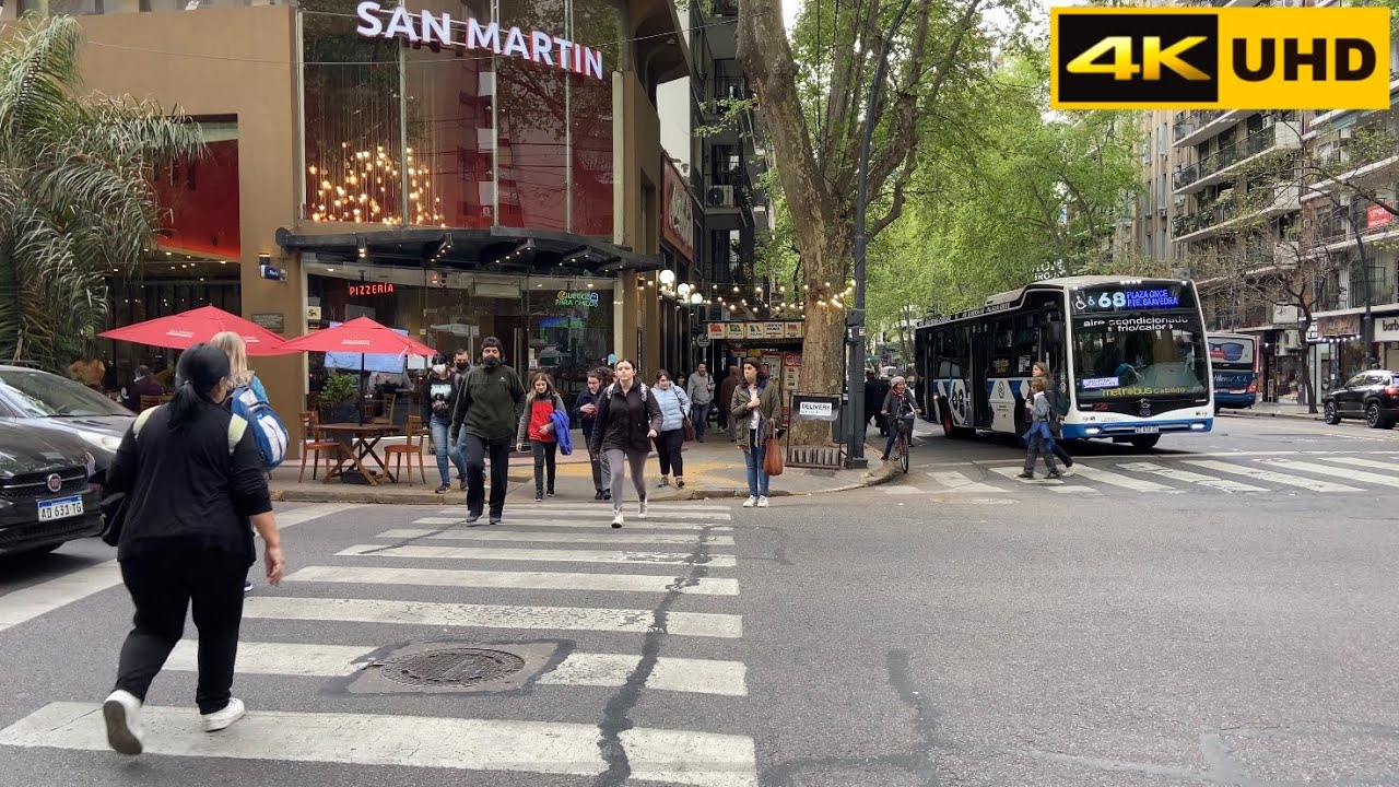 Avenida Santa Fe - Buenos Aires - Argentina - walking tour [4K UHD] 2022