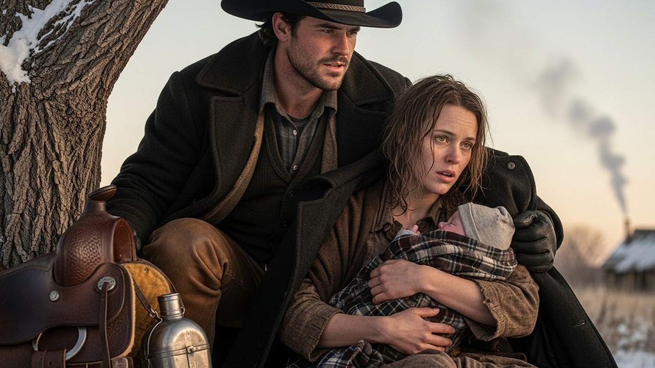 The Cowboy Found Her in the Snow Holding a Baby, He Said 