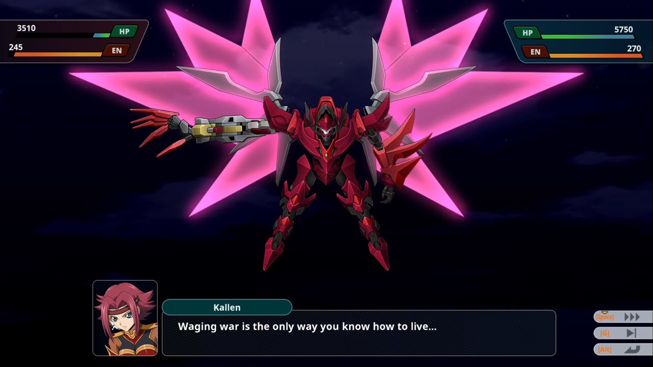 SRW Y (4K) : Guren Type Special All Attacks / Kallen Kōzuki
